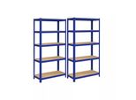In And Outdoormatch Anais - 40 X 90 X 180 Cm - Set Di 2 - Ripiano Portaoggetti - Metallo - Portata 175 Kg - Regolabile