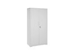 In And Outdoormatch Cartella Con Serratura - Armadietto Per Ufficio - Cartella Di Metallo - Scrivania - Bianco - 80X40X180Cm