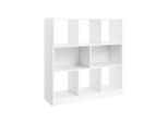 In And Outdoormatch Libreria Everardo - 8 Scomparti - Bianco - Libreria - Soggiorno, Camera Da Letto E Camera Dei Bambini - Legno - Mdf