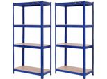 In And Outdoormatch Scaffale Giral - 40 X 80 X 160 Cm - Set Di 2 - Scaffale Portaoggetti - Metallo - Portata 175 Kg - Regolabile