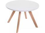 In And Outdoormatch Tavolino Lesley - Piano Bianco - Legno - Mdf - 60X60X40Cm - Design Moderno
