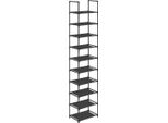 In And Outdoormatch Scarpiera In Metallo Cordie - 10 Paia Di Scarpe - Scarpiera - 33X33X173 Cm