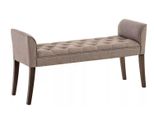 In And Outdoormatch Lussuosa Panca Da Ingresso In Stile Chesterfield Kyra - Tessuto - Taupe - 128 Cm - Panca - Panca Da Corridoio - Panca Da Sala Da Pranzo