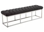 In And Outdoormatch Panca Da Corridoio Milford - Tessuto - Nero 150Cm - Panca - Panca Da Corridoio