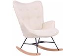 In And Outdoormatch Sedia A Dondolo Sanka - Bianco - Sedia - Sedie - 62 X 55 Cm - 100% Poliestere - Sedia