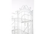 In And Outdoormatch Scaffale Per Cazzuole In Metallo - Bianco Antico - 33X61X153Cm - Scaffale Di Stoccaggio - Scaffale Rack - Armadio A Scomparti - Armadio Aperto Industrial