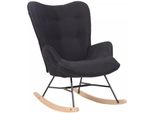 In And Outdoormatch Sedia A Dondolo Monserrate - Nero - Sedia - Monserrate - 62 X 55 Cm - 100% Poliestere - Luxury Monserrate
