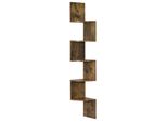 In And Outdoormatch Vaughn - Mensola A Muro A Zig Zag - 123X19,5X19,5 Cm - Noce - Design Moderno