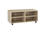 In And Outdoormatch Armadio Kenton - Armadio A Giorno - Su Rotelle - Colore Rovere - Truciolato - Design Moderno