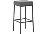 In And Outdoormatch Sgabello Da Bar Dedrick - Altezza Seduta 80Cm - Senza Schienale - Set Di 1 - Ergonomico - Sgabelli Da Bar Per Cucina O Mensa - Quadrato - Grigio/Nero