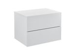 In And Outdoormatch Comodino Galleggiante Shanie - 30 X 40 X 29 Cm - Con 2 Cassetti - Bianco - Truciolato - Look Elegante