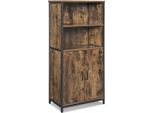 In And Outdoormatch Libreria Emmie - 2 Ripiani - Libreria Con Ante - Soggiorno, Camera Da Letto E Camera Dei Bambini - Legno - Mdf - 60 X 35 X 125 Cm
