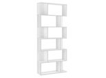In And Outdoormatch Libreria Scaffale Bernhard - 192X80X24 Cm - Bianco - Truciolare - Design Decorativo