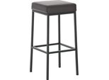 In And Outdoormatch Sgabello Da Bar Anna - Altezza Seduta 80Cm - Senza Schienale - Set Di 1 - Ergonomico - Sgabello Da Bar Per Cucina O Mensa - Quadrato - Nero/Nero