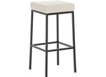 In And Outdoormatch Sgabello Da Bar Emmitt - Altezza Seduta 80Cm - Senza Schienale - Set Di 1 - Ergonomico - Sgabelli Da Bar Per Cucina O Mensa - Quadrato - Crema/Nero
