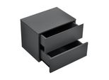 In And Outdoormatch Comodino Galleggiante Ignatius - 30 X 40 X 29 Cm - Con 2 Cassetti - Grigio Scuro - Truciolato - Look Elegante