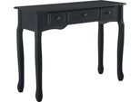 In And Outdoormatch Consolle Loyal - Tavolino - Con 3 Cassetti - 100X35X78 Cm - Nero - Design Moderno
