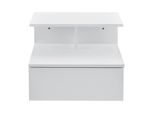 In And Outdoormatch Comodino Galleggiante Millie - Con Cassetto - 40X35X31 Cm - Bianco - Truciolare - Look Elegante