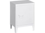 In And Outdoormatch Tobin Comodino - Metallo - 57X40X30 Cm - Bianco - Look Elegante