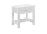 In And Outdoormatch Comodino Joaquin - 40X29,7X41,5 Cm - Con Cassetto E Ripiano - Bianco - Mdf - Design Moderno