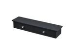 In And Outdoormatch Scaffale A Muro Elmore - Con 2 Cassetti - Galleggiante - Mdf - 60 X 15 X 10 Cm - Nero - Design Vintage