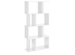 In And Outdoormatch Libreria Scaffale Andre - 130X60X24 Cm - Bianco - Truciolare - Libreria Robusta - Design Elegante