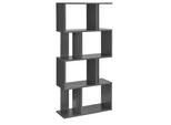 Libreria In And Outdoormatch Regal Amani - 130 X 60 X 24 Cm - Grigio Scuro - Truciolare - Libreria Robusta - Design Elegante