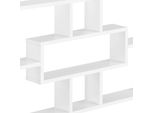 In And Outdoormatch Scaffale A Muro Judge - Con 7 Scomparti - 77X10X48 Cm - Bianco - Truciolare - Design Moderno