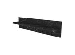 In And Outdoormatch Appendiabiti Da Parete Cassandra - Con Ripiano - 80X11X18 Cm - Marmo Nero - Truciolare E Plastica - Design Moderno