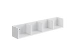 In And Outdoormatch Scaffale A Muro Eleanora - Con 4 Scomparti - 95X17X165 Cm - Bianco - Truciolato - Design Moderno