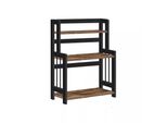 In And Outdoormatch Tanner Portaspezie - Scaffale Da Cucina - Piano Di Lavoro - Scaffale In Bambù - Cucina - Sala Da Pranzo - Ufficio - Vintage Brown/Black