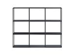 In And Outdoormatch Mensola A Muro Jettie - 130X18X110Cm - Nero - Metallo - Design Elegante