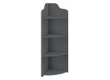 In And Outdoormatch Armadio Angolare Florida - Con 4 Scomparti - 90X28X28 Cm - Grigio Scuro - Design Elegante