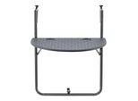 In And Outdoormatch Tavolo Da Balcone Marguerite - Pieghevole - 83,5 X 60 X 64 Cm - Grigio Scuro - Acciaio - Look Elegante