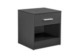 In And Outdoormatch Comodino Oceane - Cassettiera - Con Cassetto E Vano A Giorno - Grigio - Truciolato - Design Classico