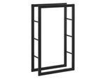 In And Outdoormatch Jovico - Porta Legna - 80 X 25 X 100 Cm - Nero - Acciaio Verniciato A Polvere