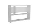 In And Outdoormatch Scaffale A Muro Damaris - 60X84X20 Cm - Bianco - Truciolare - Salvaspazio - Design Moderno