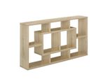 In And Outdoormatch Scaffale A Muro Josiah - 8 Scomparti - Armadio A Muro - 85 X 16 X 47,5 Cm - Colore Rovere - Truciolato - Design Moderno