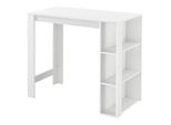 In And Outdoormatch Tavolo Da Bar Marge - Con 3 Ripiani - 120X60X1055 Cm - Bianco - Truciolato - Design Moderno