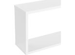 In And Outdoormatch Mensola A Muro Tod - Set Di 3 - Colori Legno E Bianco - Design Elegante