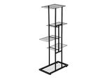 In And Outdoormatch Elegante Supporto Per Piante Salop - Metallo - 97,5 X 43,5 X 22 Cm - Nero - 4 Ripiani