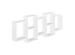 In And Outdoormatch Timmy - Con 7 Scomparti - 161X18X65 Cm - Bianco Opaco - Design Elegante
