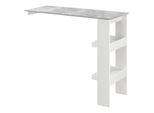 In And Outdoormatch Tavolo Da Bar Kaylee - Montaggio A Parete - 120X45X106 Cm - Bianco E Cemento - Truciolato - Design Moderno