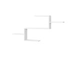 In And Outdoormatch Scaffale A Muro Gerson - Con 5 Ripiani - 104X145X49,5 Cm - Bianco Opaco - Truciolato - Design Moderno