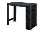 Tavolo Da Bar In And Outdoormatch Muhammad - Con 3 Ripiani - 120 X 60 X 1055 Cm - Nero - Truciolare - Design Moderno
