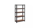 In And Outdoormatch Scaffale Industriale Keanu - Libreria - Armadio - Armadi - Metallo - Marrone/Nero - 75X30X150Cm