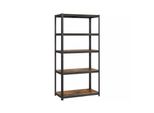 In And Outdoormatch Pattie - Scaffale Per Magazzini - Set Di 2 - 180 X 90 X 40 Cm - Portata Fino A 875 Kg - Scaffale - Scaffale Senza Viti - Struttura In Acciaio Rinforzato - 5 Ripiani Regolabili - Nero