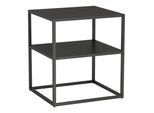 In And Outdoormatch Elegante Tavolino Josephus - Con Ripiano - 50,5 X 45 X 40 Cm - Nero - Tavolo Versatile