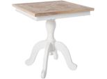 In And Outdoormatch Tavolo Da Bistrot Philipa - 70X75X70Cm - Tavolino - Legno E Bianco - Elegante Tavolino - Design Raffinato