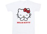 Hello Kitty - Maglietta "Classic"" Da Donna A Maniche Corte NS8421 (S) (Bianco)"